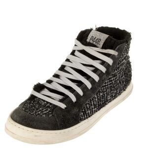 P448 skate high top faux tweed sneakers size 40